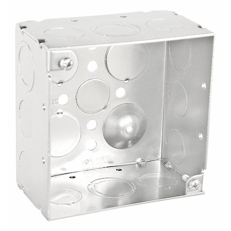 Southwire Electrical Box, 30.3 cu in, Square Box Type, 4 Gangs, Steel, Square Shape 52171-KOR